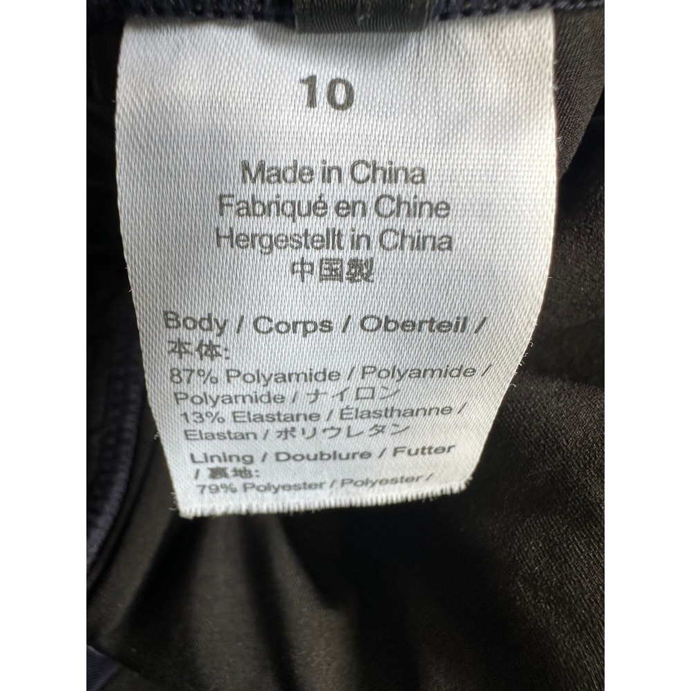 J.Crew Navy Blue Ruched Deep V-Neck One Piece Swimsuit Size 10 Stretch Lined - Picture 10 of 16